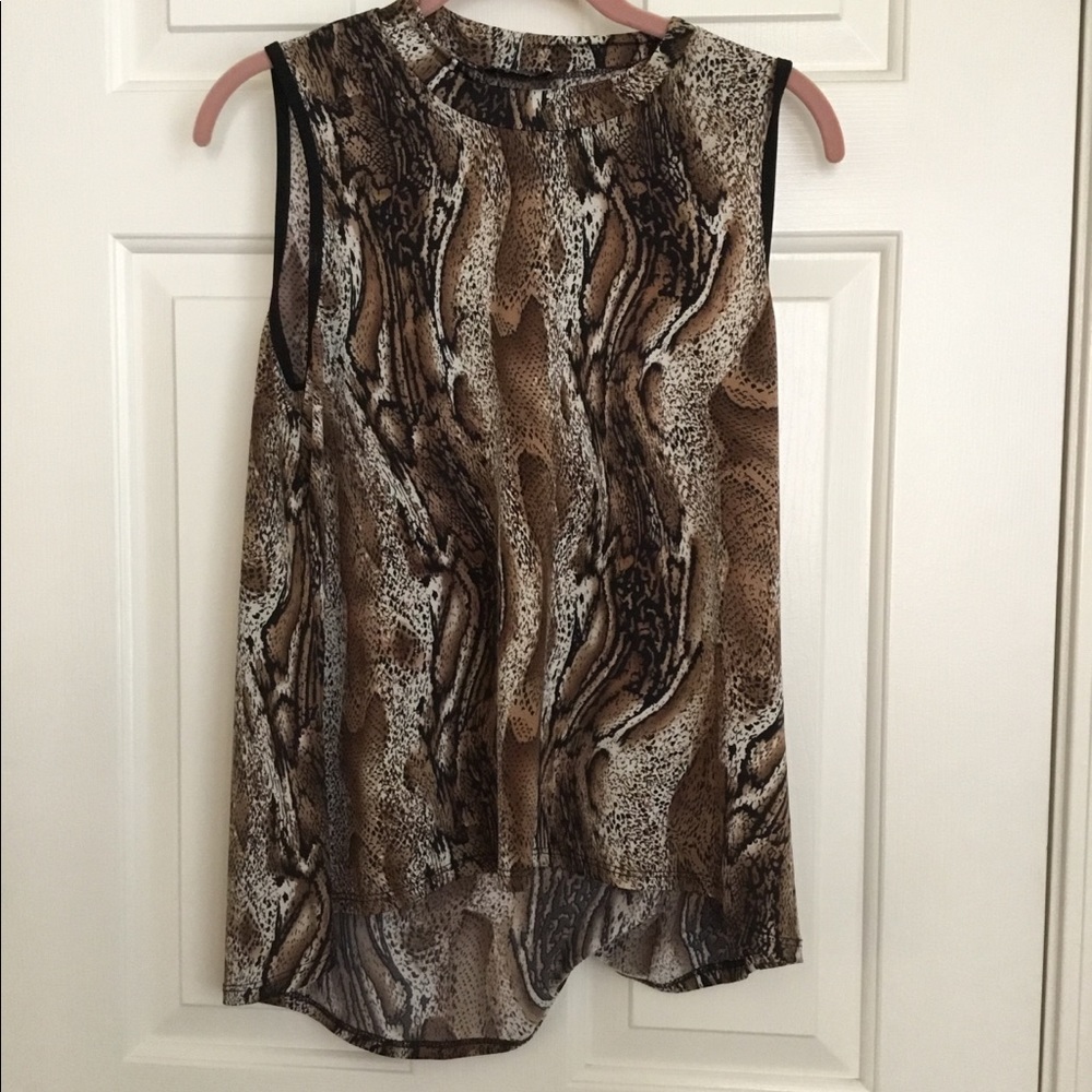 Snake Print Sleeveless Top